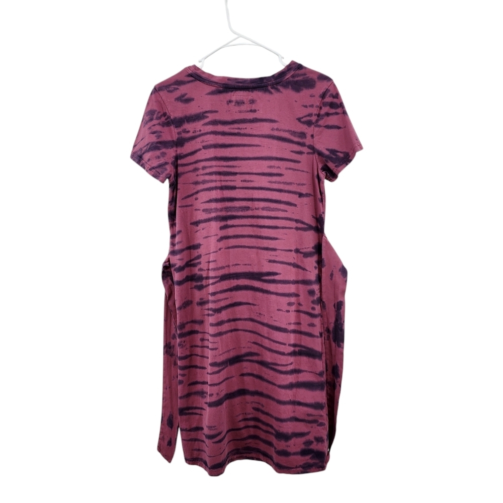 Pact Women's 100% Organic Cotton Tie Dye Shirt Sleeves Mini Dress - S - Picture 5 of 7